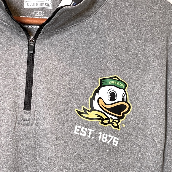 Oregon Ducks Puddles The Duck Logo 1/4 Zip Pullover - Picture 2 of 5